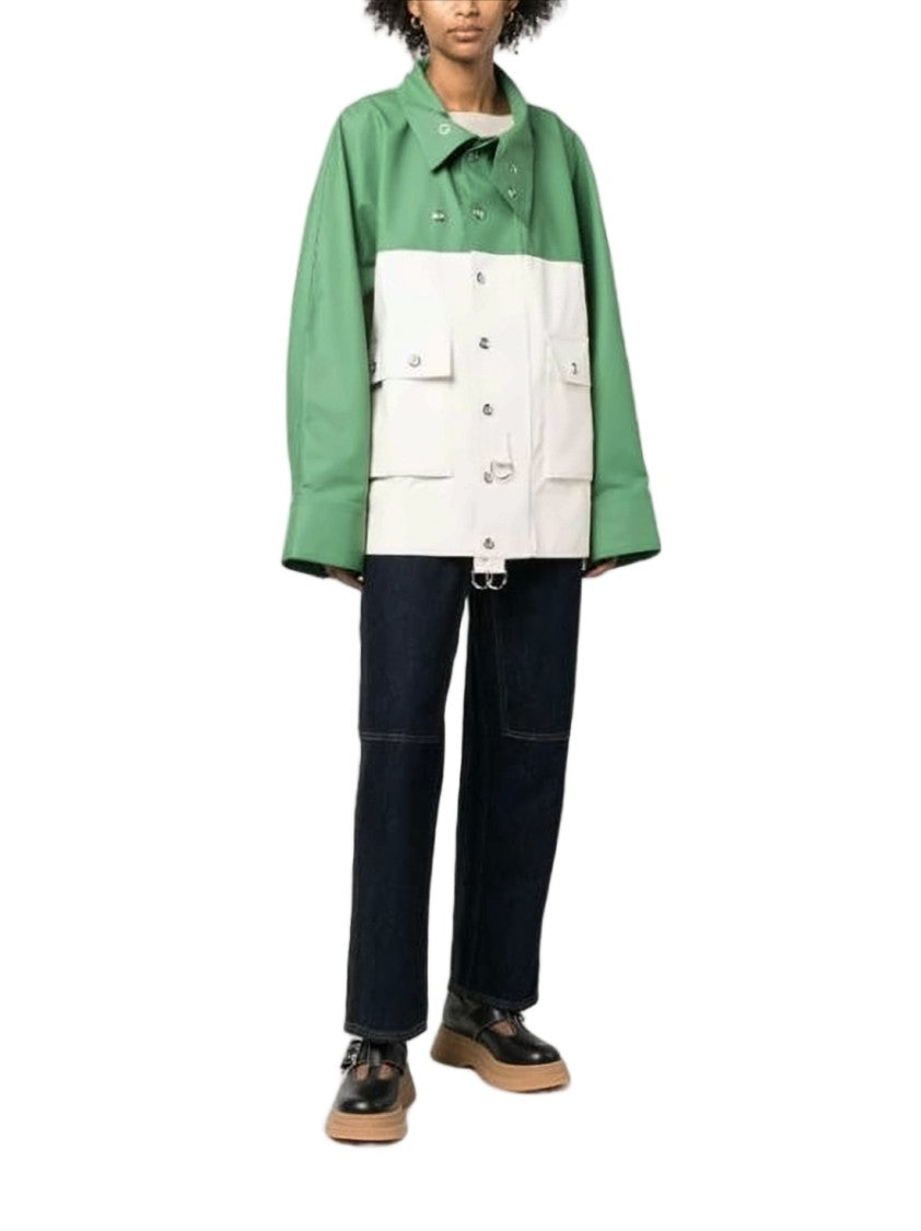Sunnei Color-Block Bomber Jacket With High Collar