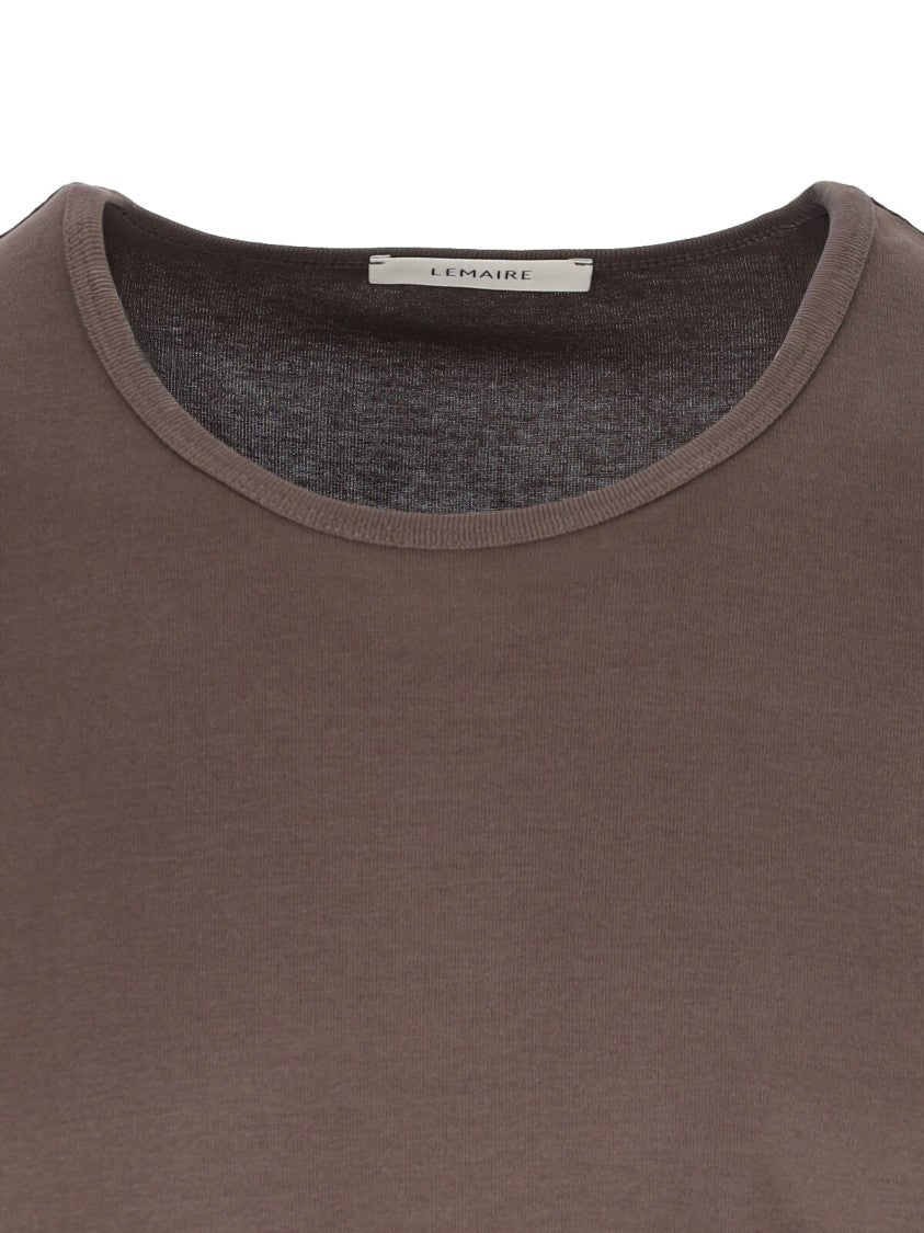 Lemaire Brown Classic Crew Neck Cotton T-Shirt