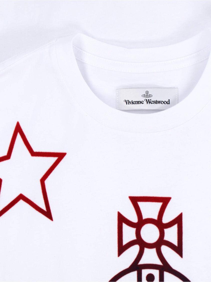 Vivienne Westwood White Orb Stars Cotton T-Shirt