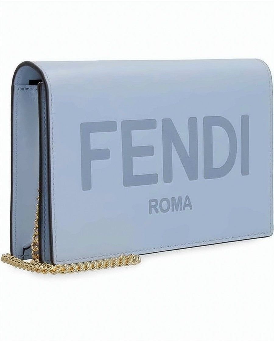 Fendi Minimalist Rectangular Crossbody Bag In Pastel Blue