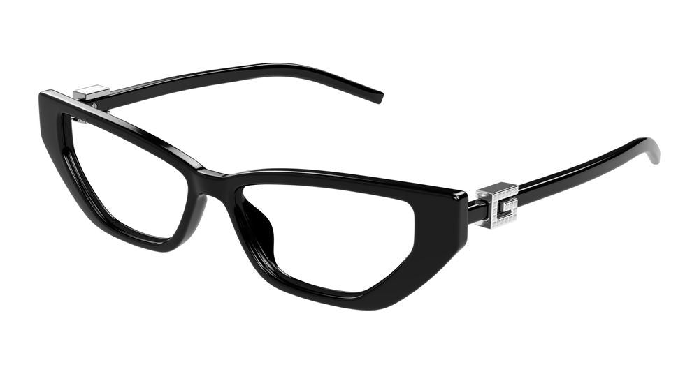 Gucci Black Glossy Finish Oversized Cat-Eye Eyeglasses