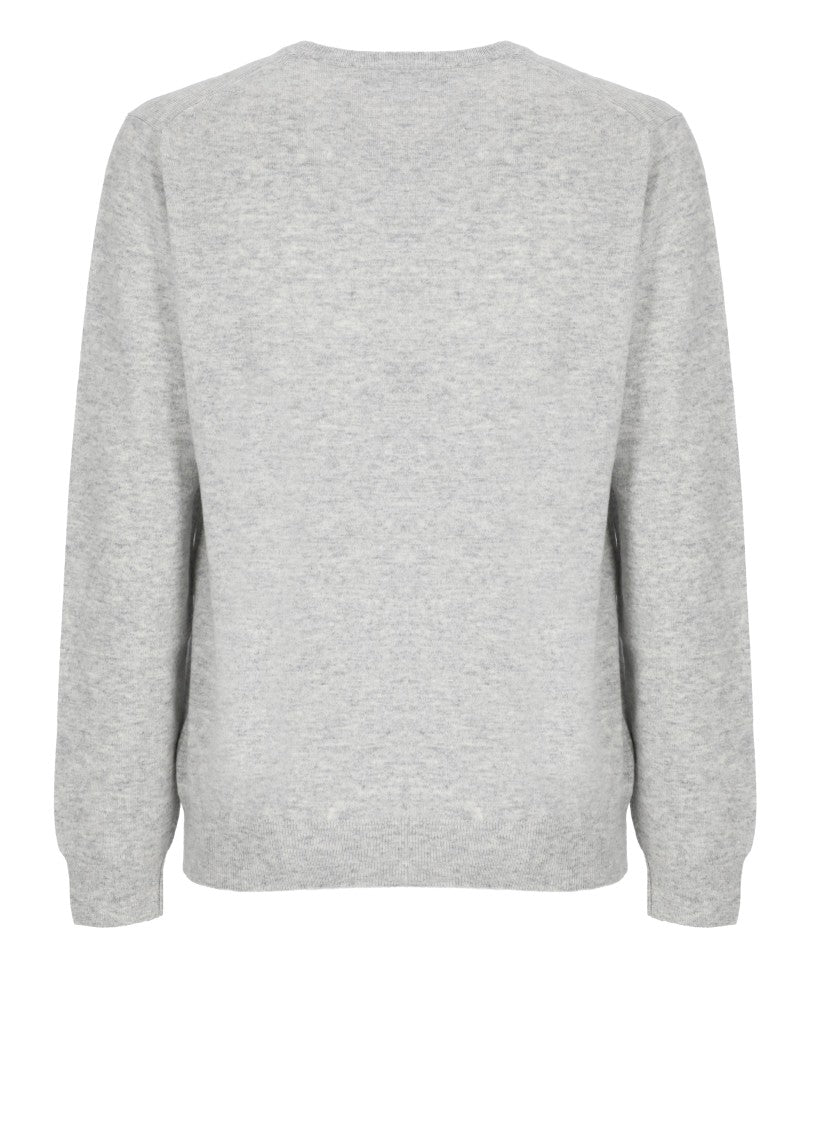Della Ciana Merino Wool And Cashmere Sweater With Ribbed Detailing