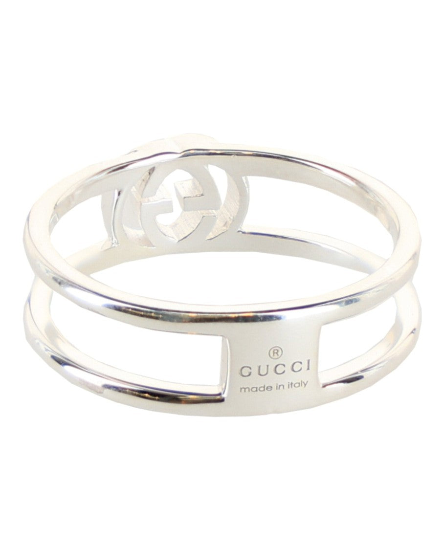 Gucci Interlocking G Cutout Silver Ring