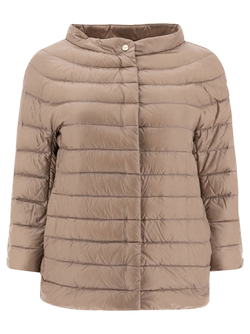Herno Short Padded Jacket With High Collar