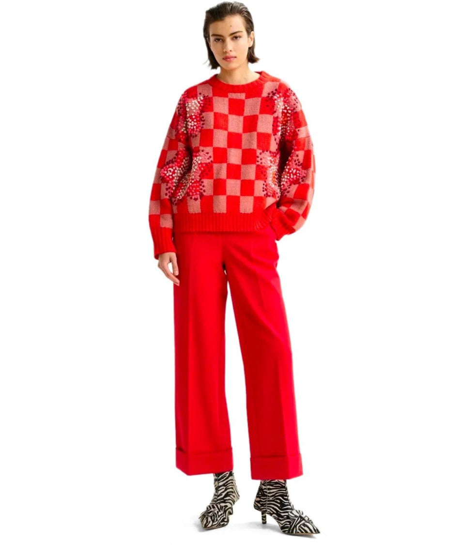 Essentiel Antwerp Imo Red Cropped Pants