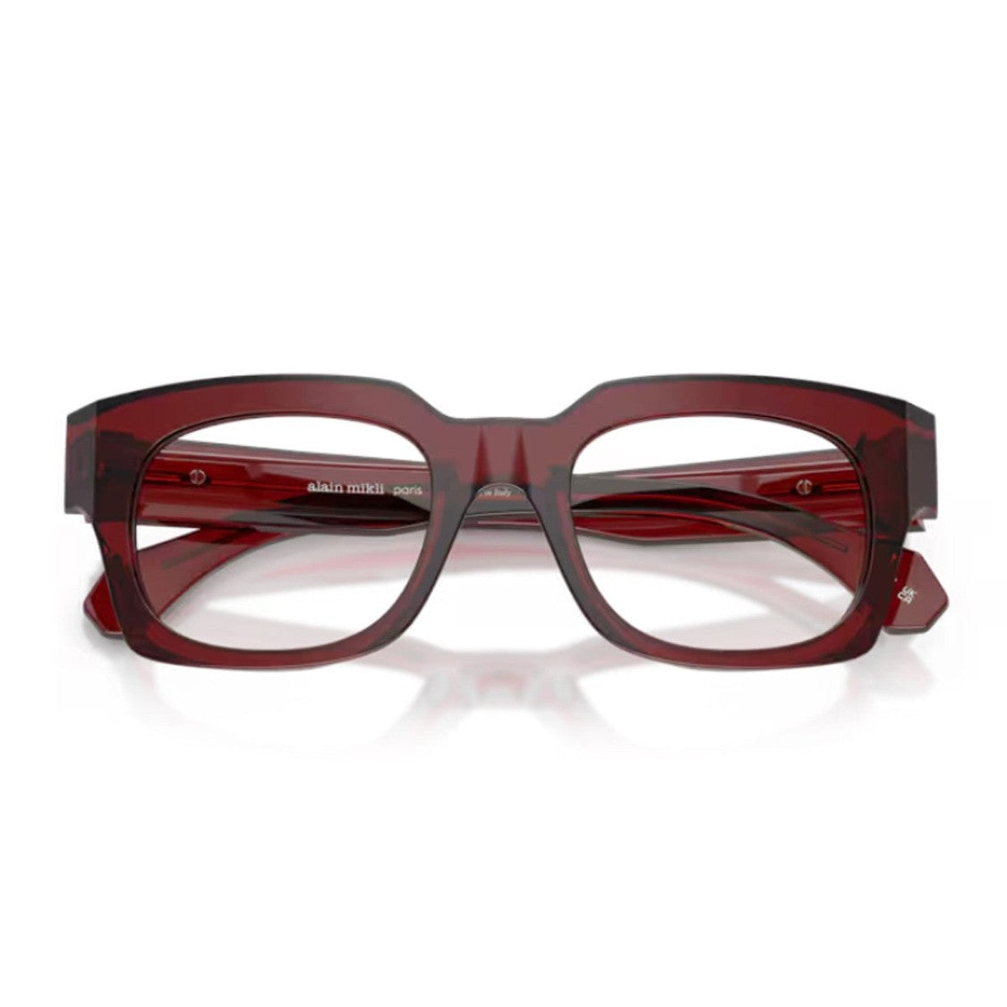 Alain Mikli Bordeaux A03540 Acetate Transparent Square Sunglasses
