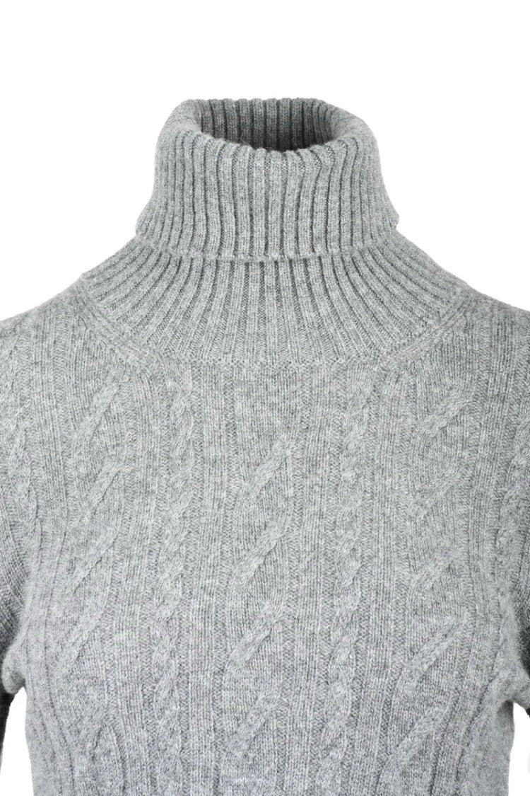 Blumarine Wool Dress High Neck - Grey