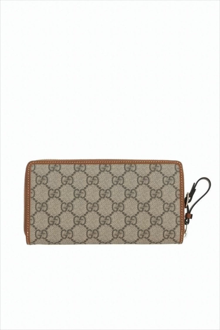 Gucci Interlocking Gg Pattern Canvas Zip-Around Wallet