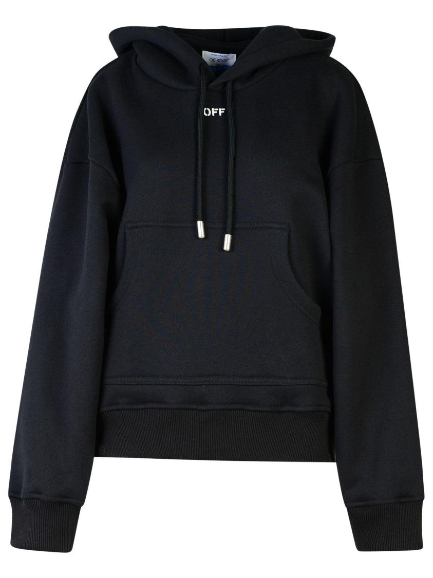 Off-White Black Cotton Sweatshirt