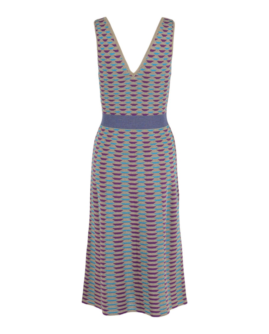 M Missoni Patterned Lamé Midi Dress