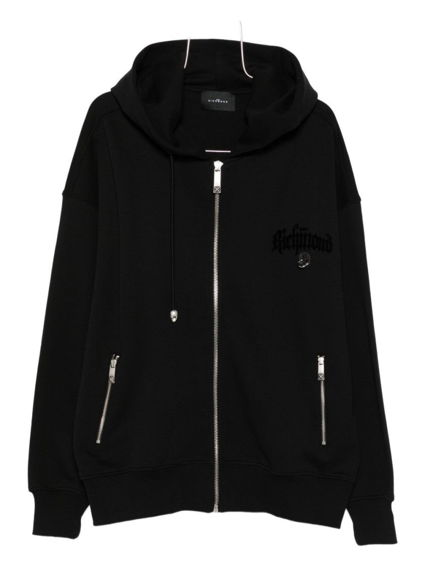 John Richmond Zip-Up Hoodie With Relaxed Fit