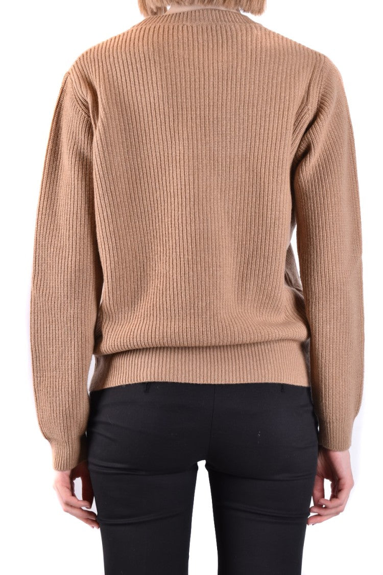Pinko Ribbed Knit Sweater Relaxed Fit Cropped