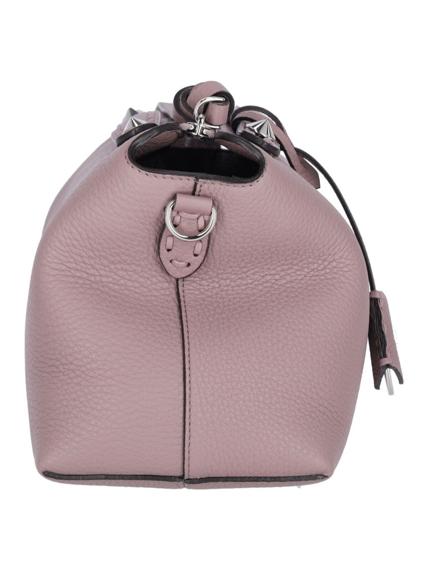 Fendi Rounded Pink Leather Bag