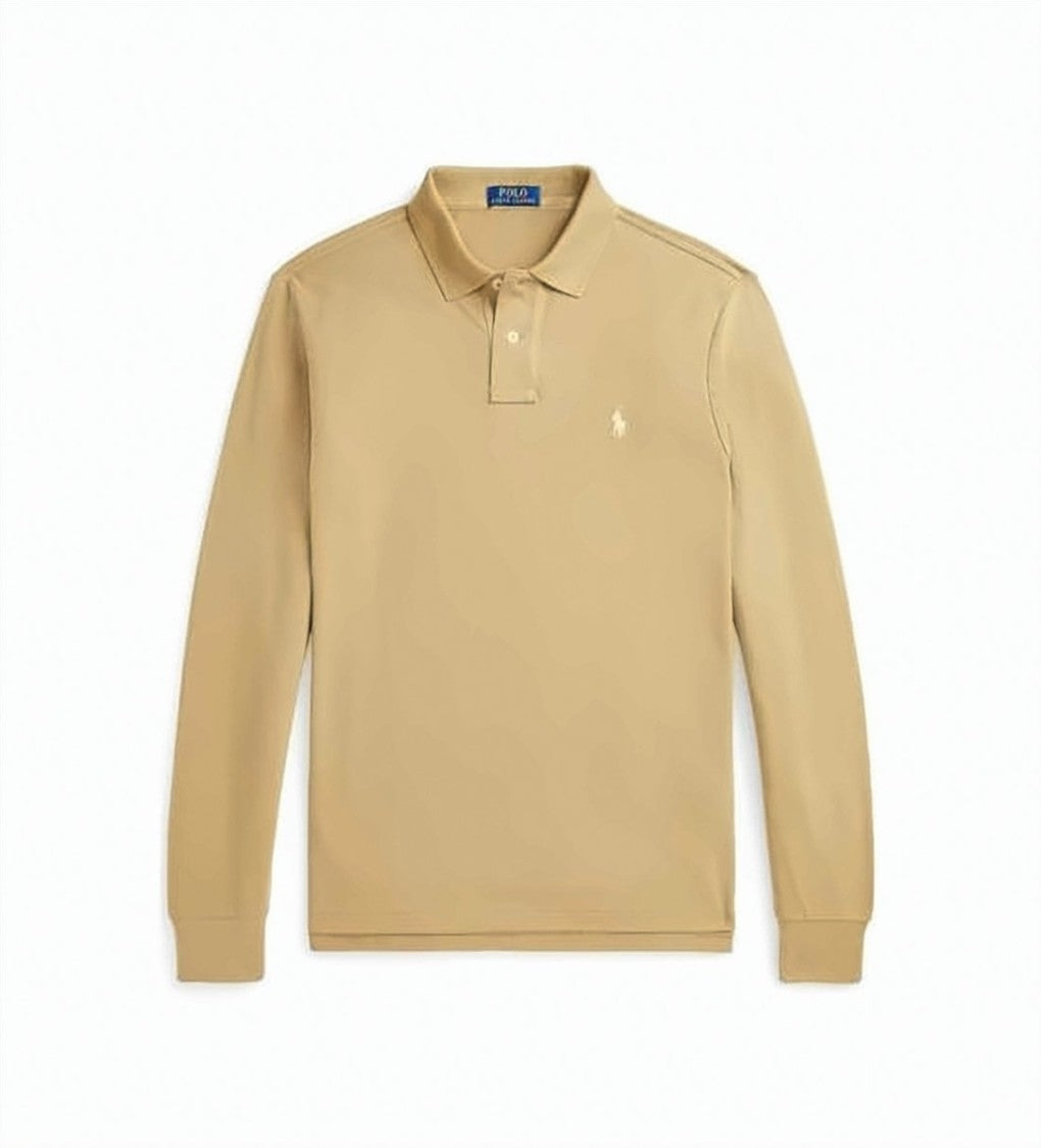 Polo Ralph Lauren Blue Classic Fit Ribbed Cuff Polo Shirt