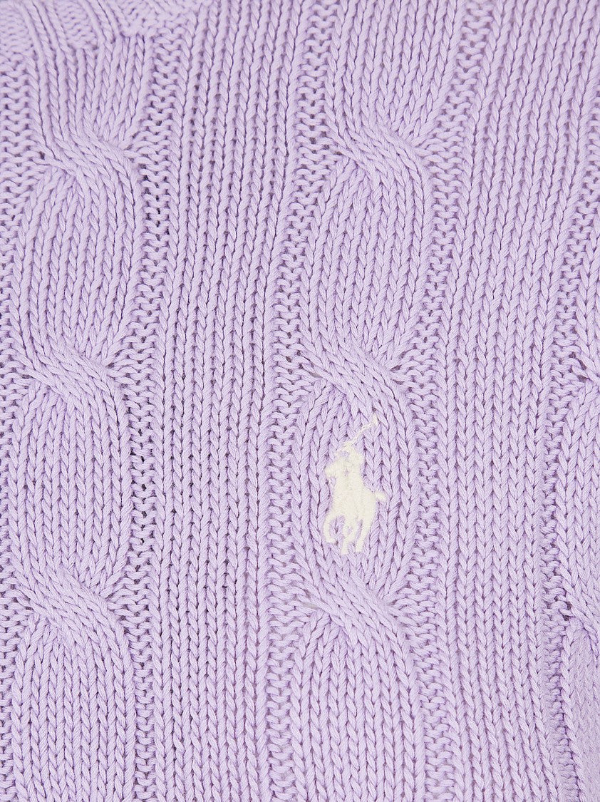Polo Ralph Lauren Cable Knit Pullover With Embroidered Pony Detail