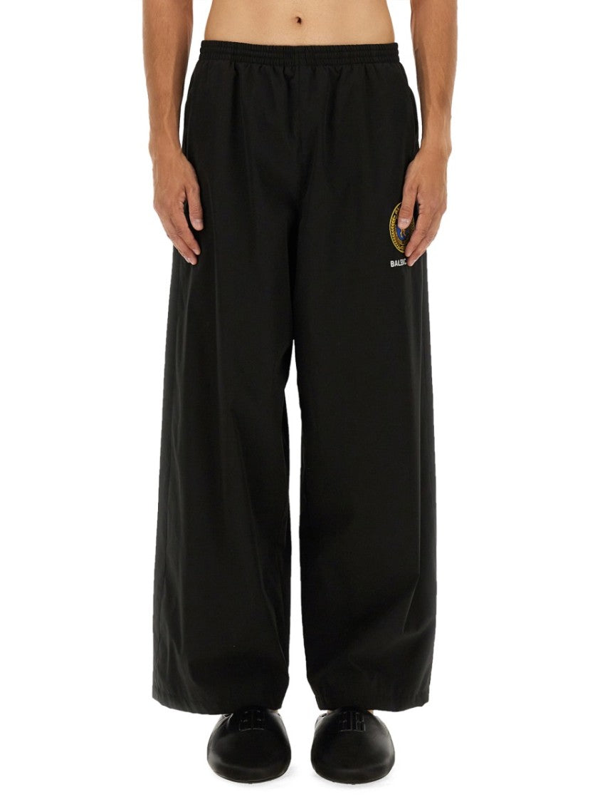 Balenciaga Wide-Leg Logo Tracksuit Sweatpants