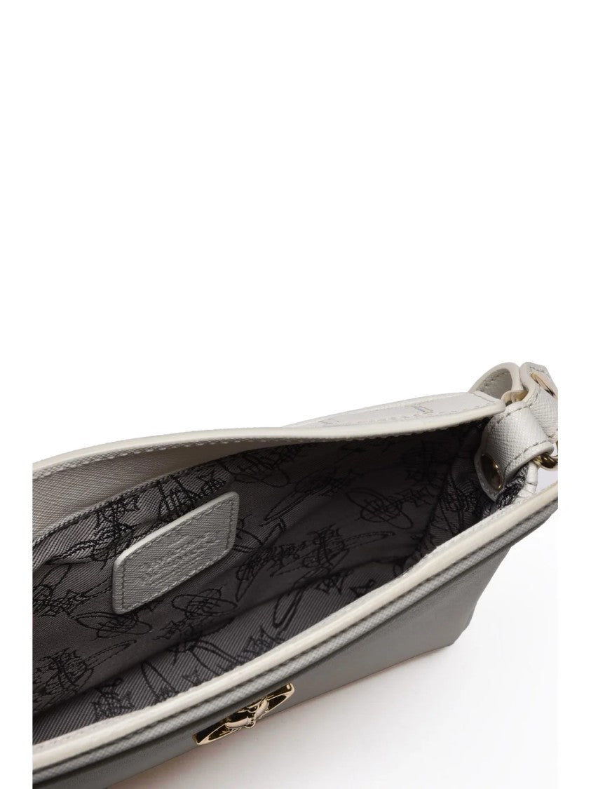 Vivienne Westwood Victoria Crossbody Bag With Magnetic Snap Closure And Adjustable Strap