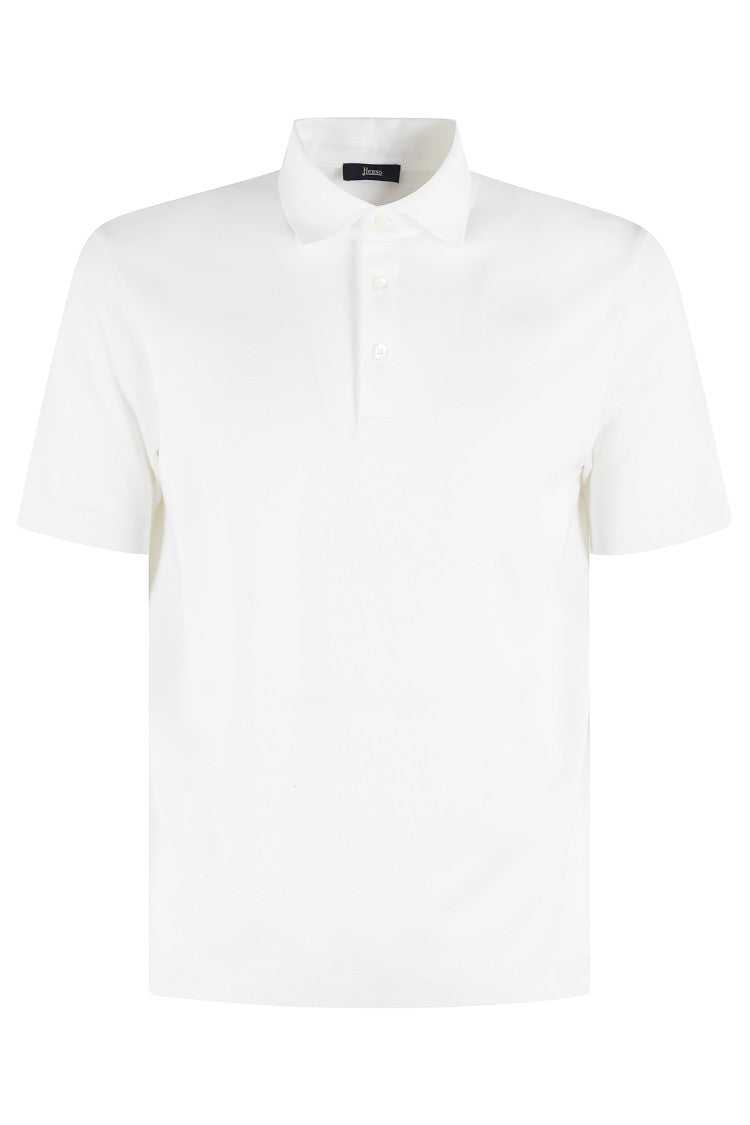 Herno Buttoned Collar Short Sleeve Polo