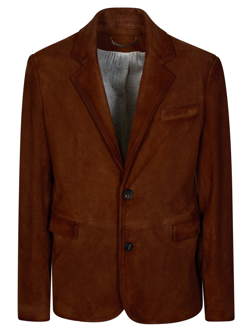 Golden Goose Robyn Waxed Brown Waxed Cotton Jacket