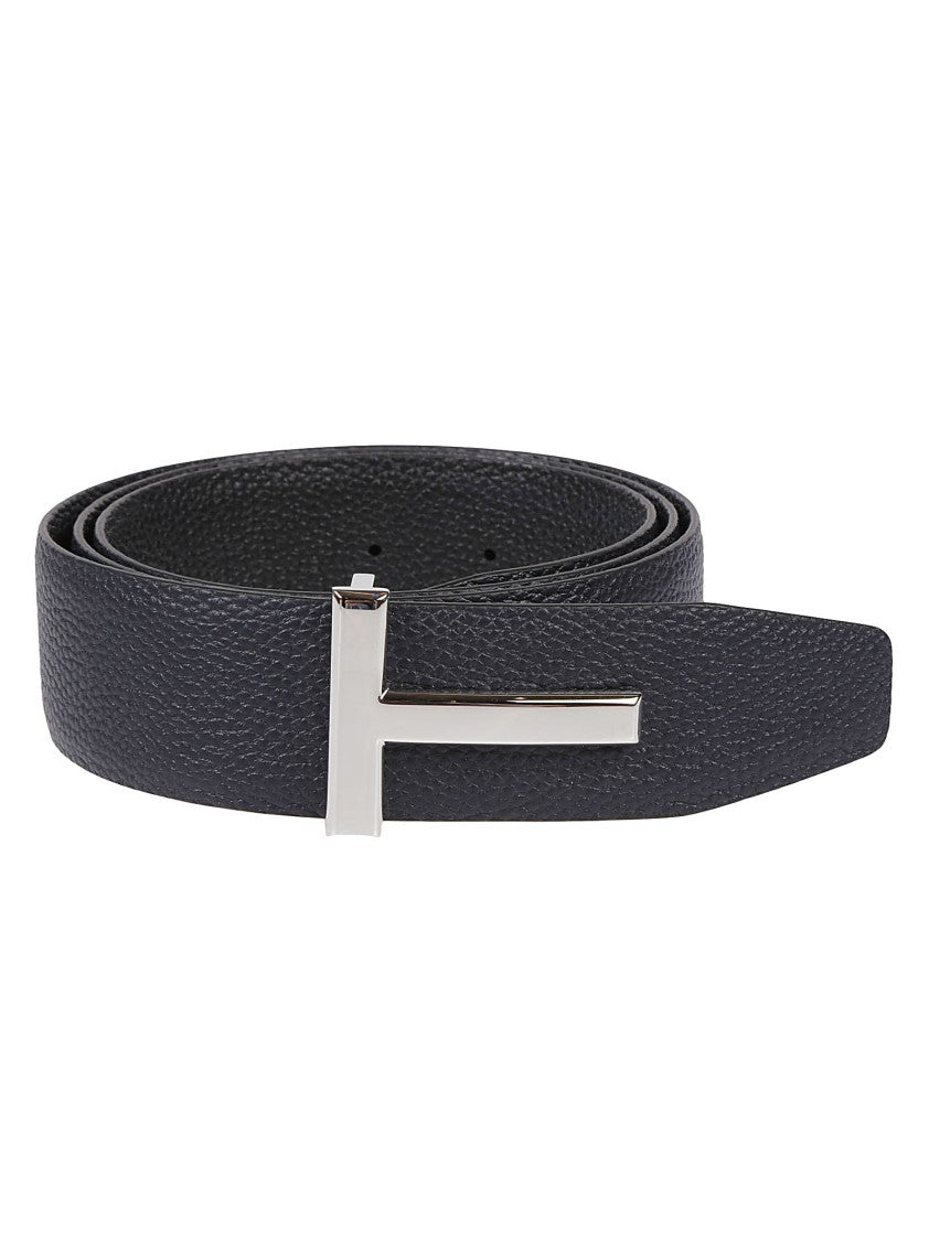 Tom Ford Reversible Calf Leather T-Buckle Belt