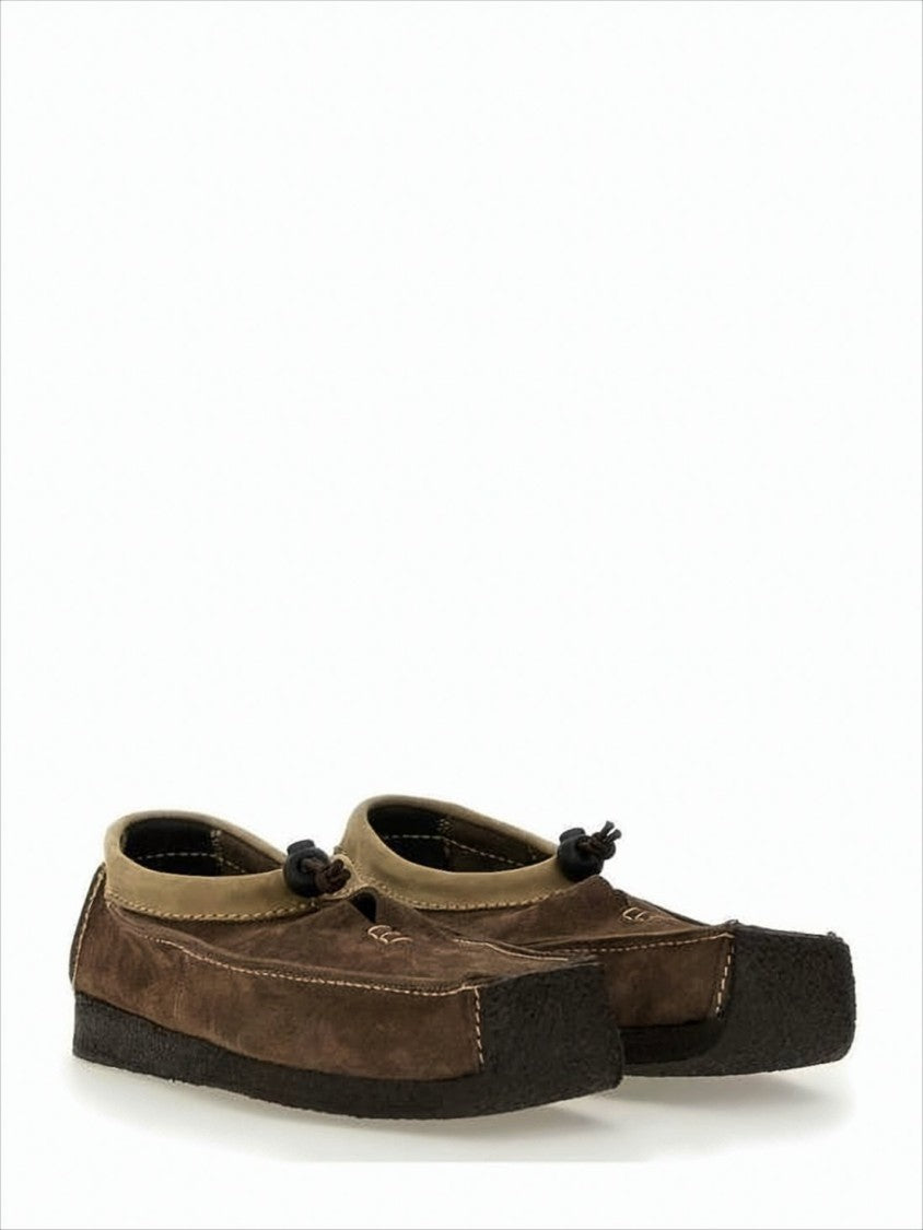 Woburn Walk Moccasin-Style Brown Suede Loafers With Toggle Lace Detail