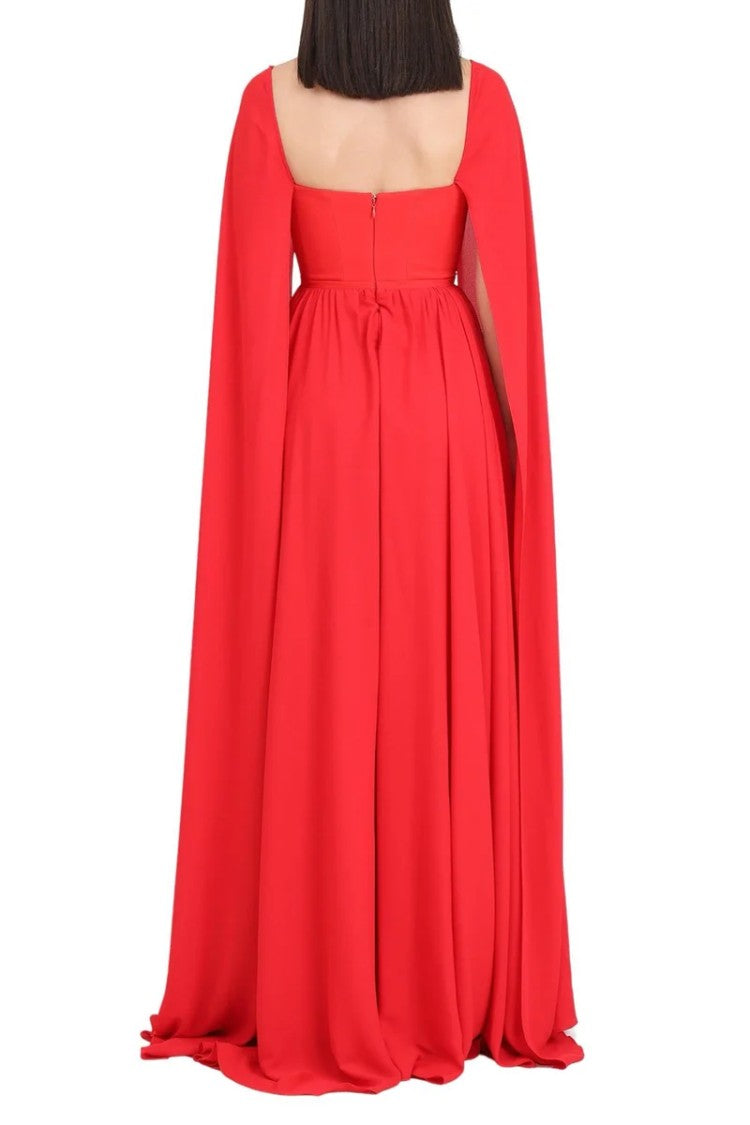 Santas* Long Stretch Dress - Red