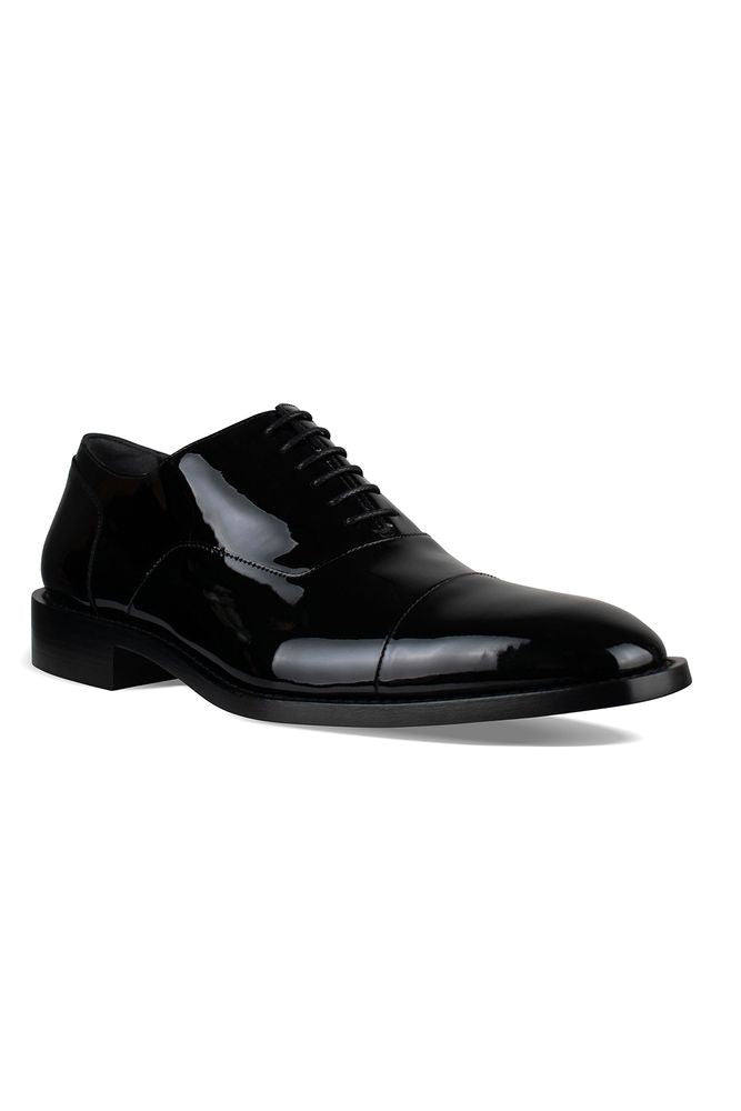 Balenciaga Black Patent Leather Derbies