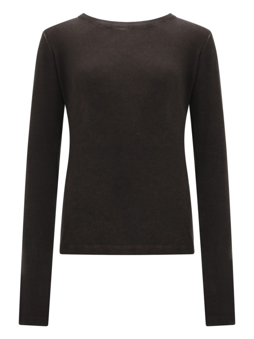 Uma Wang Neutrals Fitted Streamlined Long-Sleeve Top