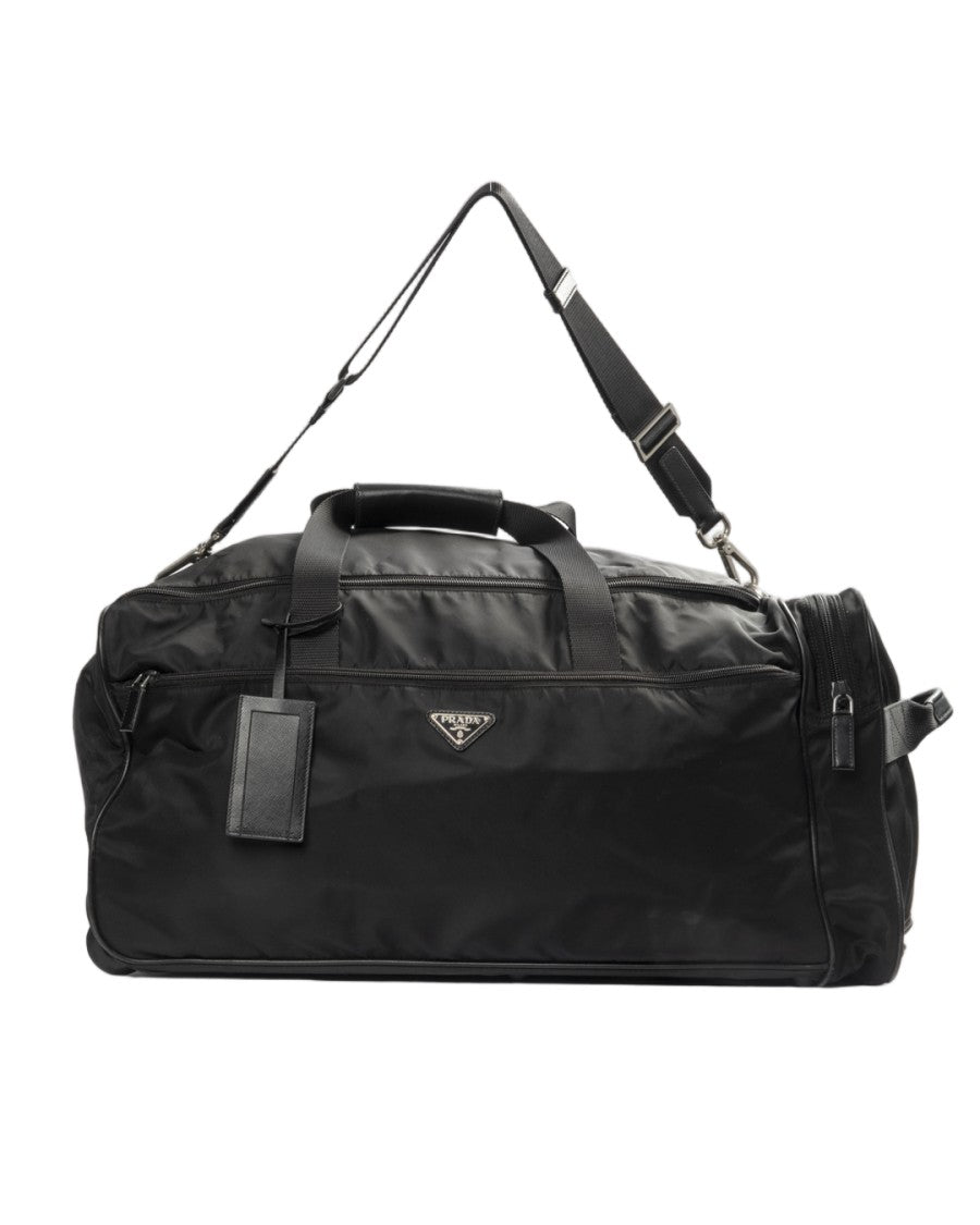 Prada Black Nylon Trolley Large Backpack