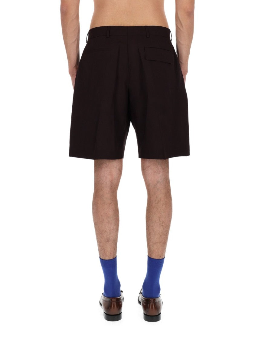 Paul Smith Pleated Structured Waistband Shorts