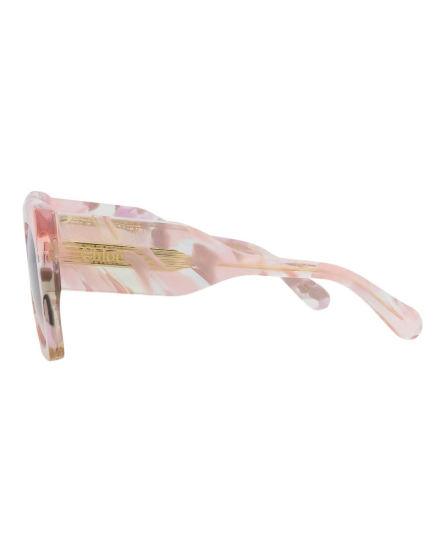 Chloé Square Frame Recycled Acetate Sunglasses With Gradient Lenses