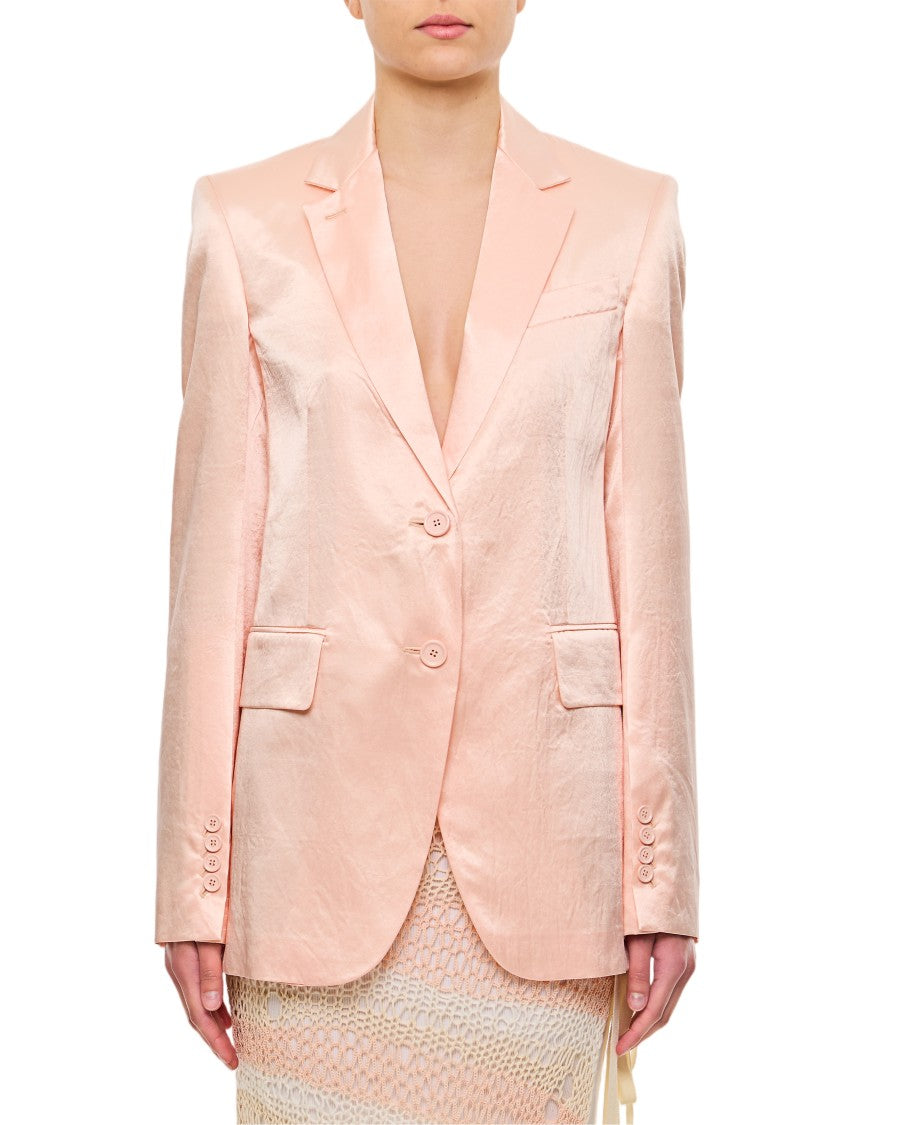 Sportmax Single-Breasted Tailored Jacket With Notched Lapel And Flap Pockets