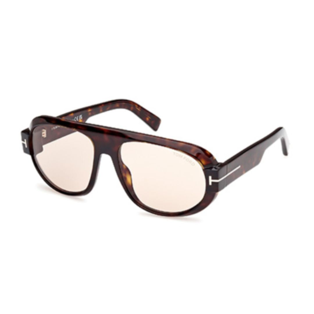 Tom Ford Classic Aviator Sunglasses With Tortoiseshell Acetate Frame
