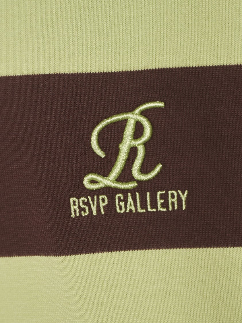 Agolde Long-Sleeved Polo With Bold Stripes