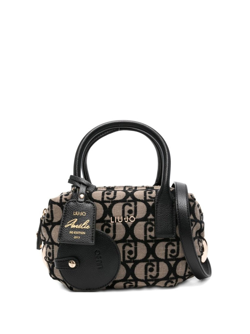 Liu Jo Textured Monogram Handbag With Detachable Strap