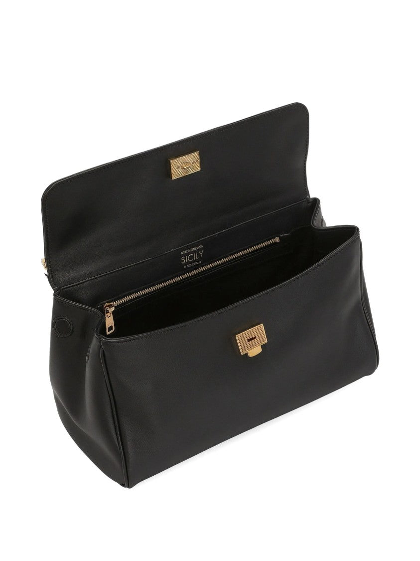 Dolce & Gabbana My Sicily Calf Leather Shoulder Bag