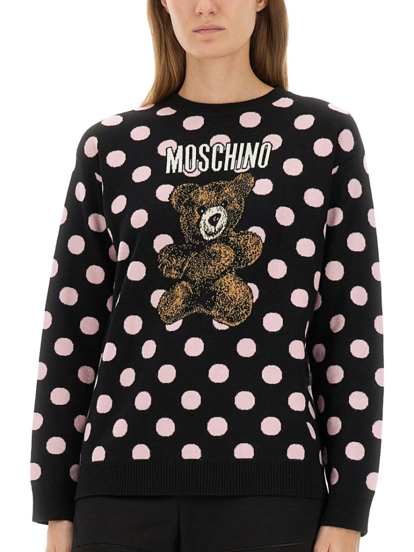 Moschino "Teddy Polka Dots" Sweater