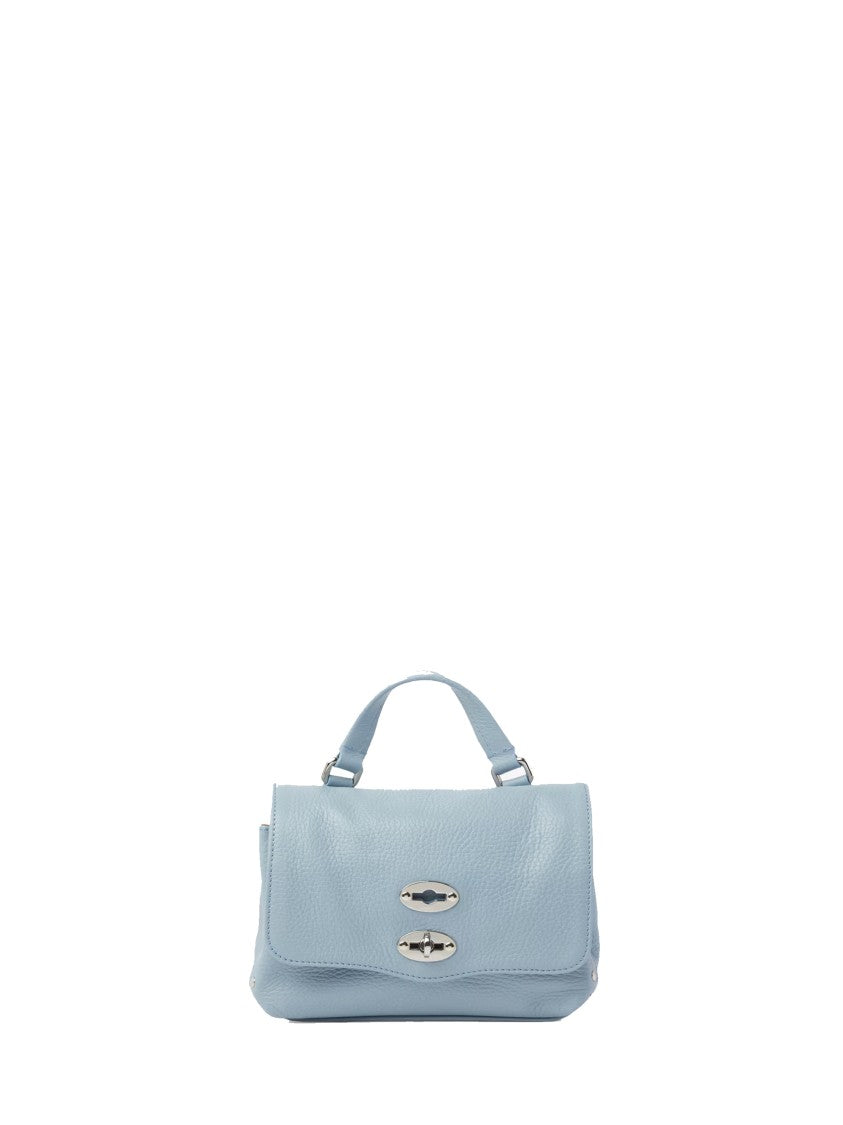 Zanellato Blue Studded Details Top Handle Shoulder Bag