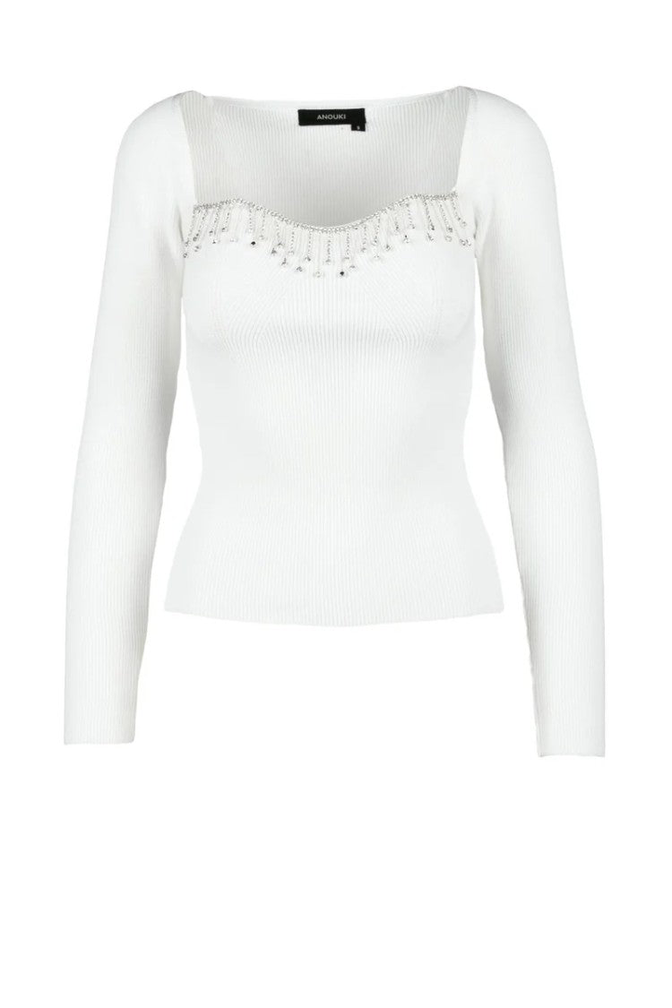 Anouki Crewneck Sweater - White