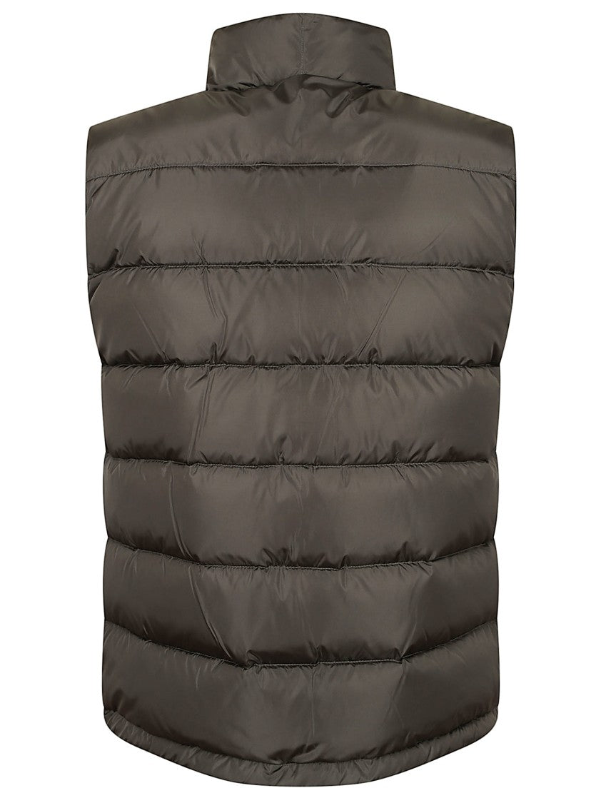 Aspesi Military-Inspired Padded Nylon Gilet With Stand Collar