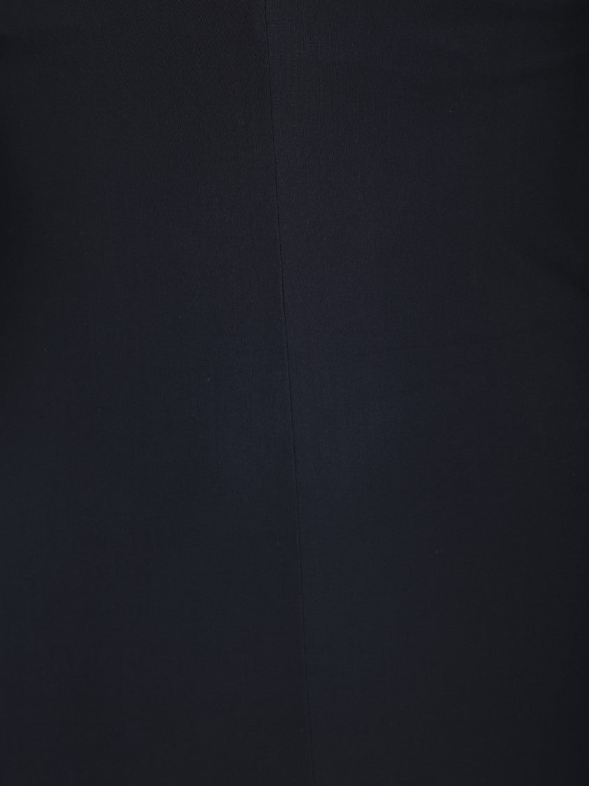 Mm6 By Maison Margiela Long Sleeve Fitted Maxi Dress With Deep V-Neckline