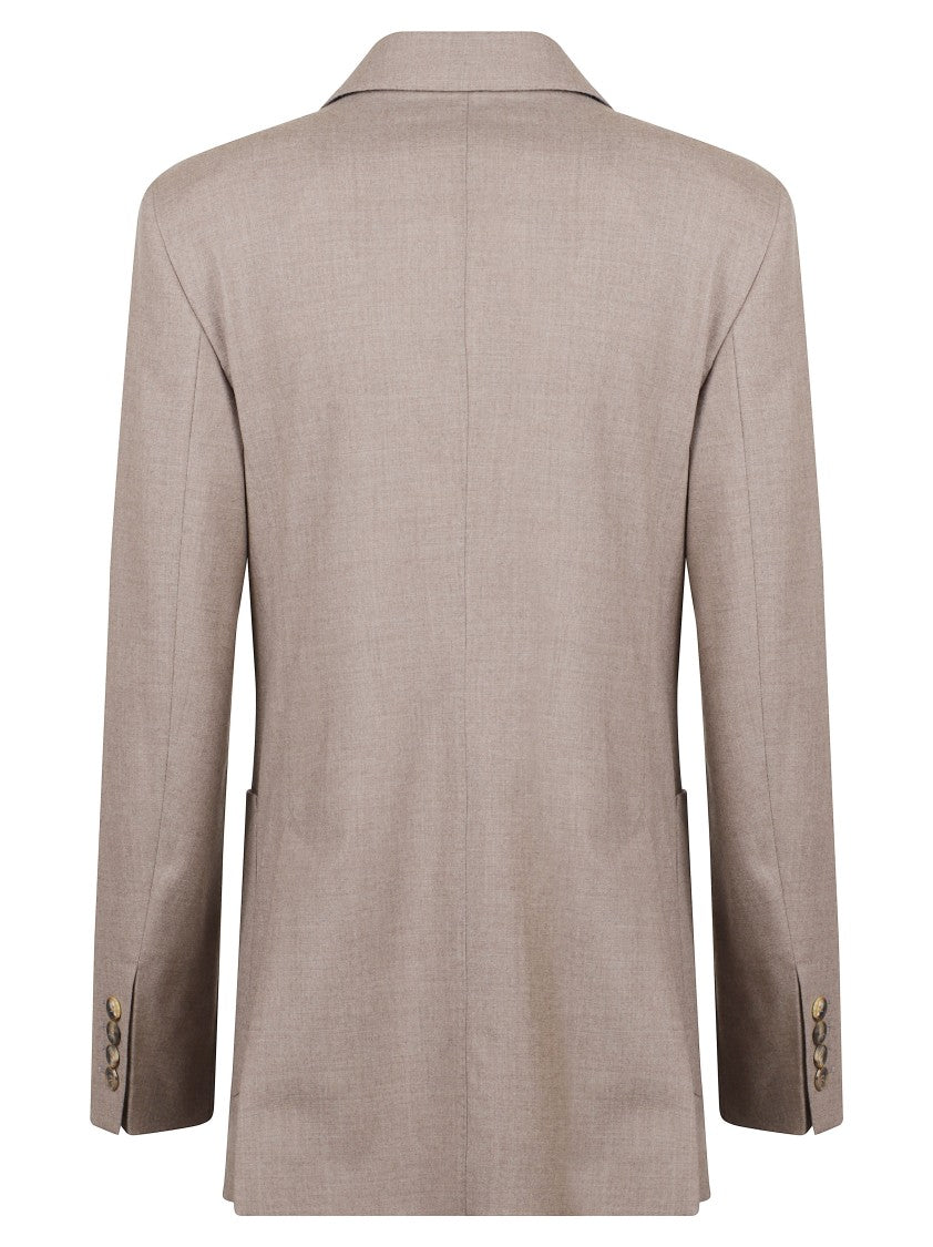 Max Mara Double-Breasted Tailored Jacket With Notched Lapel