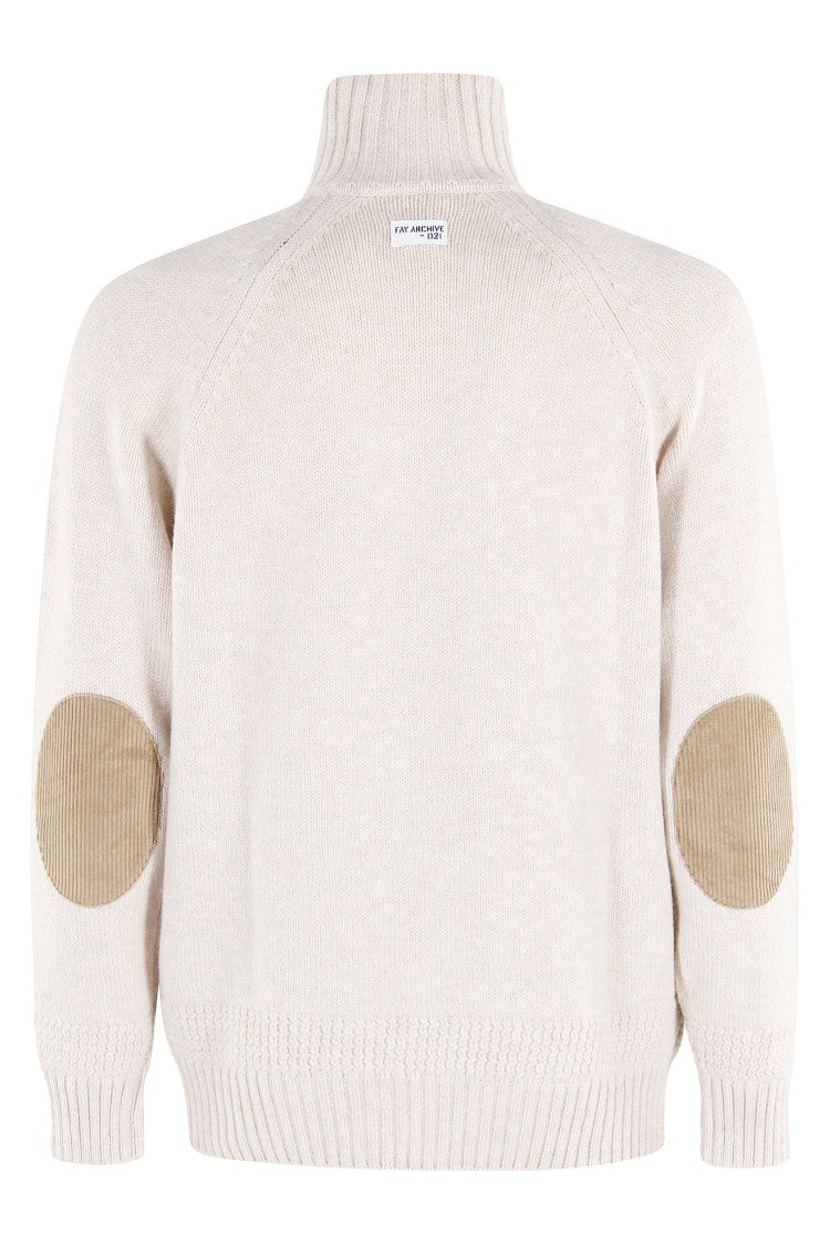 Fay Zip-Up Mock Neck Knit
