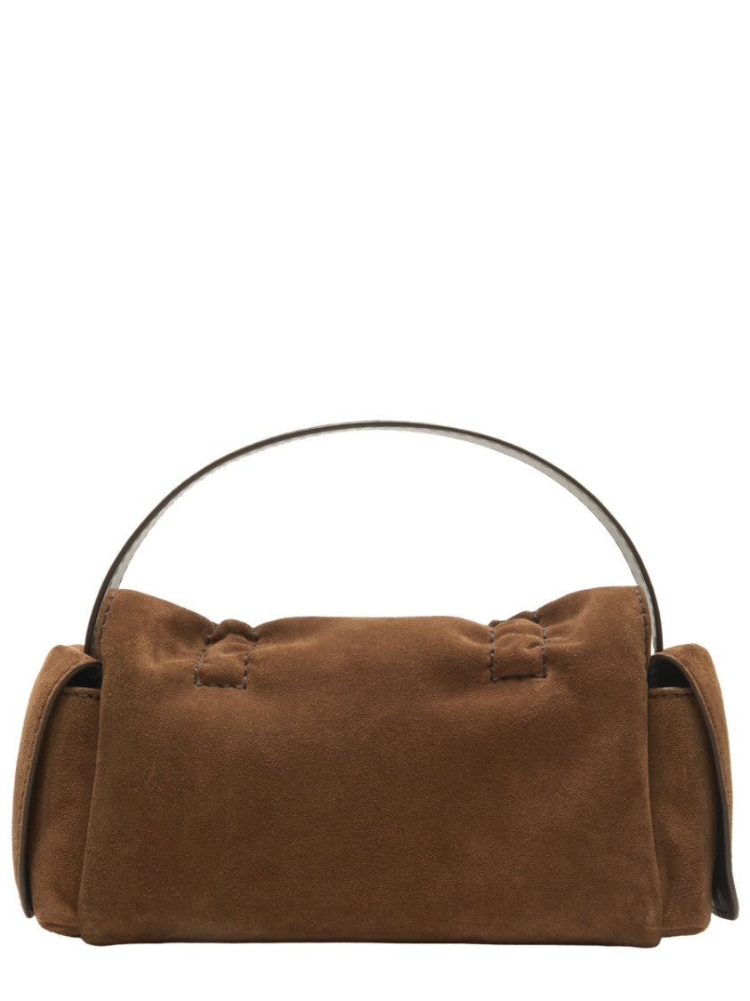 Acne Studios Multipocket Shoulder Bag With Structured Design And Suede-Like Texture