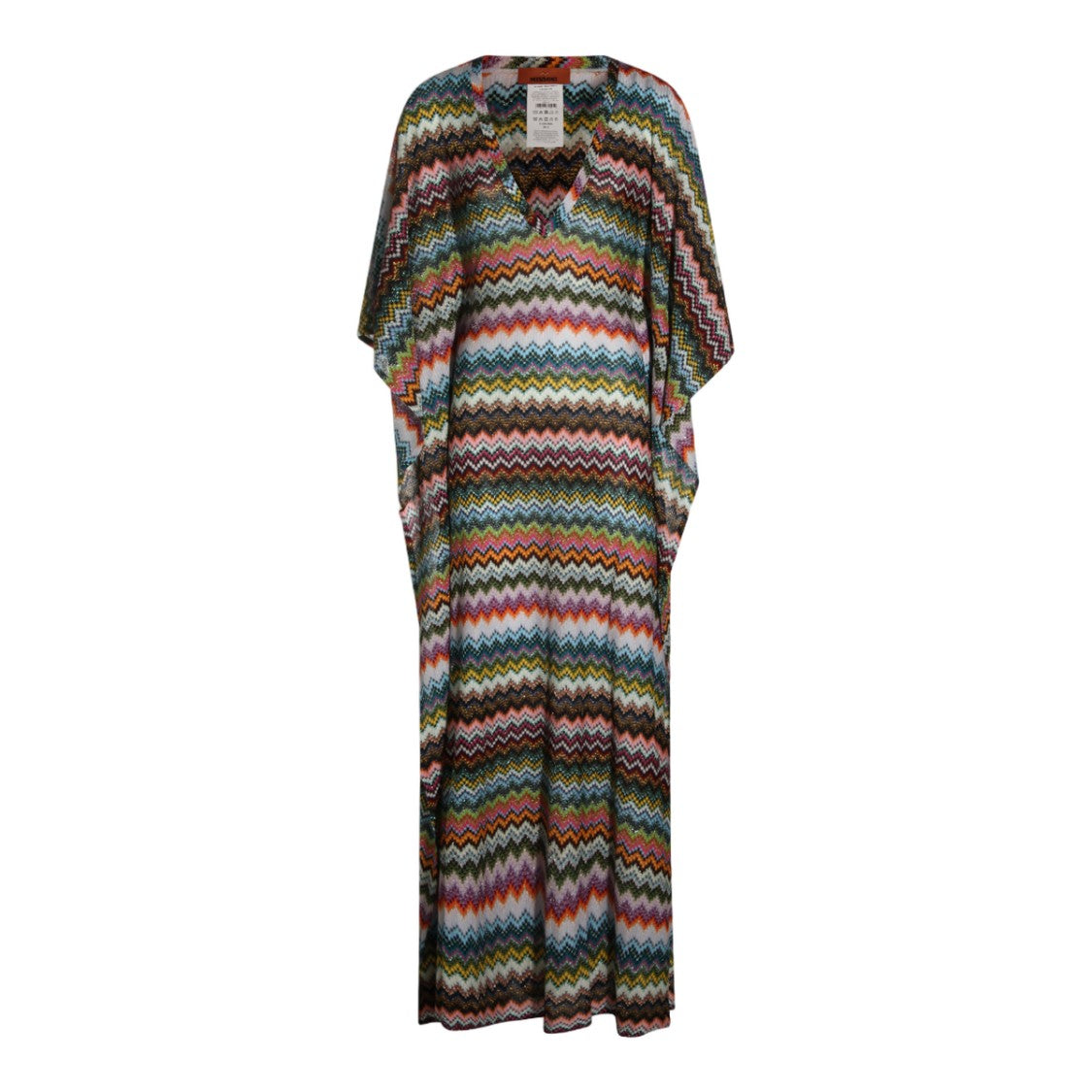 Missoni Zigzag Maxi Dress With Wide Sleeves
