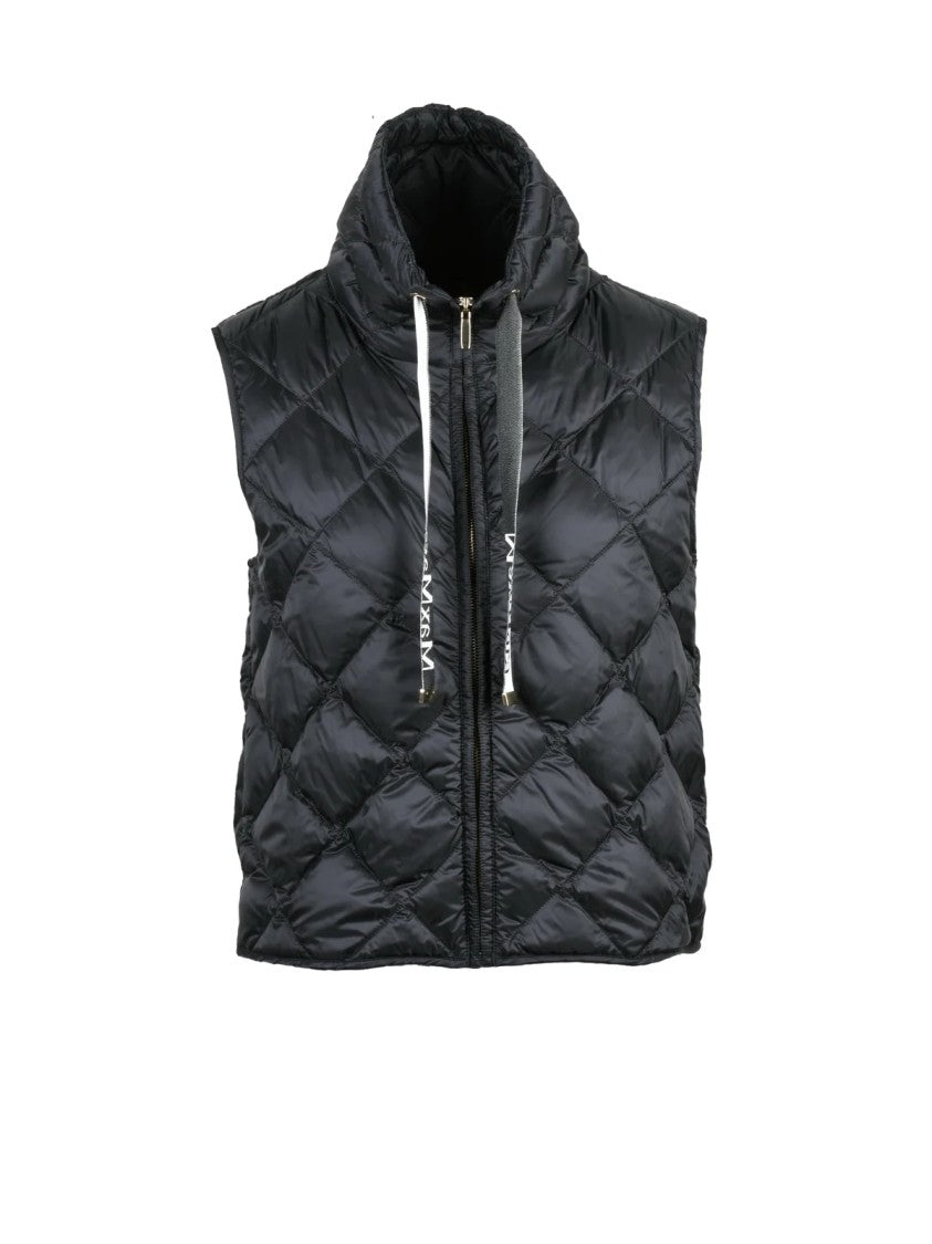 Max Mara Quilted Vest With High Collar And Down Padding