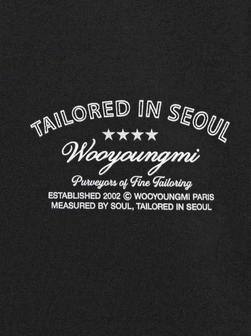 Wooyoungmi Relaxed-Fit Black Cotton Jersey T-Shirt With Logo Accents