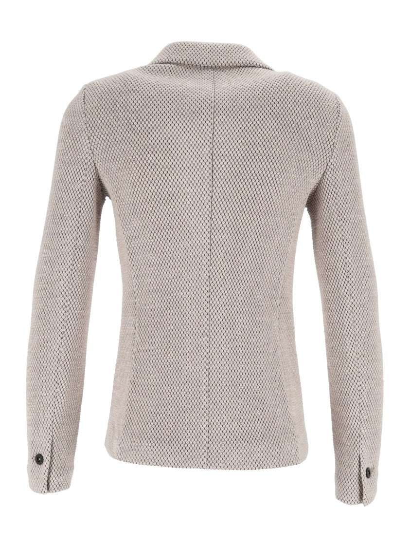 Circolo 1901 Virgin Wool Textured Knit Slim Jacket