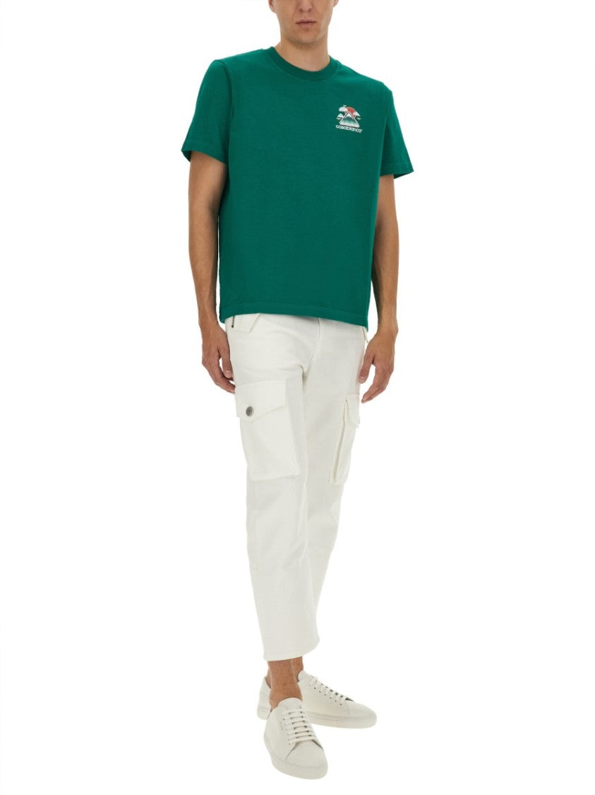 Casablanca Relaxed Fit Graphic T-Shirt With Mountain