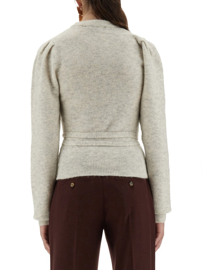 Rotate Birger Christensen Knit Sweater With Flower Detail